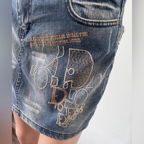 Christian Dior: Vintage - Blue Denim Fashion Piece - Picture 7 of 9